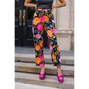 NWT Buddy Love Aspen Nite Blooms Pants Floral Print Black XS New with Tags
